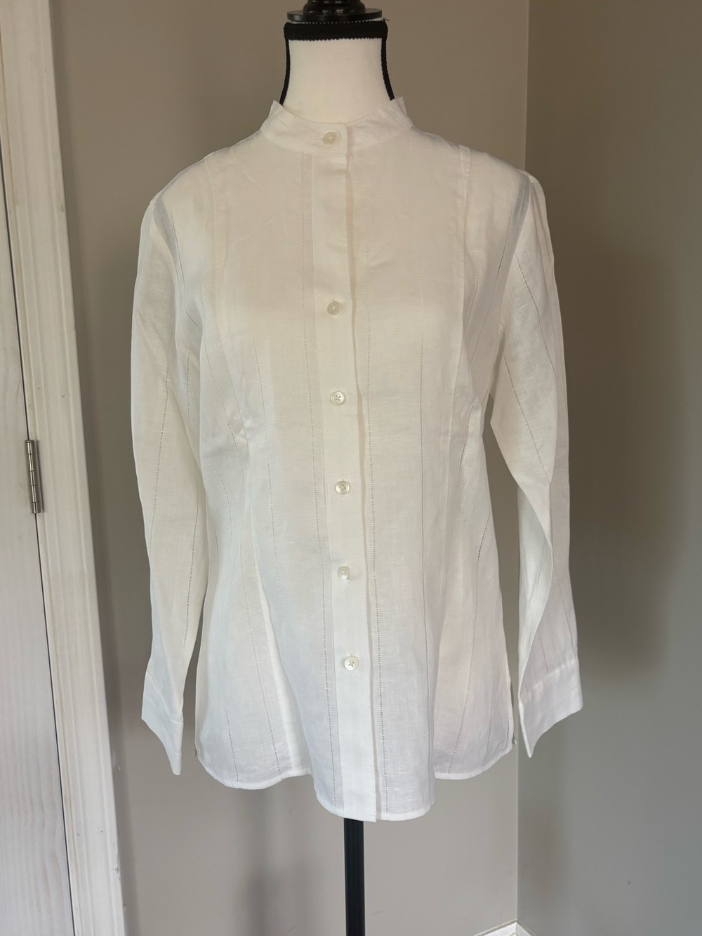 White Linen Button Down Shirt